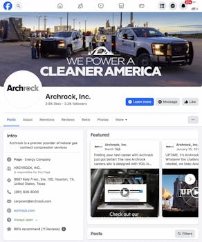 Archrock Facebook Screenshot