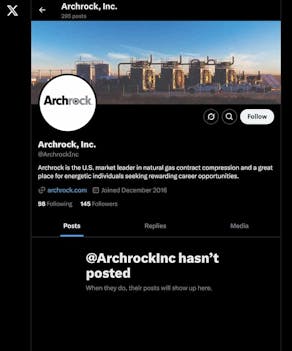 Archrock Twitter Screenshot