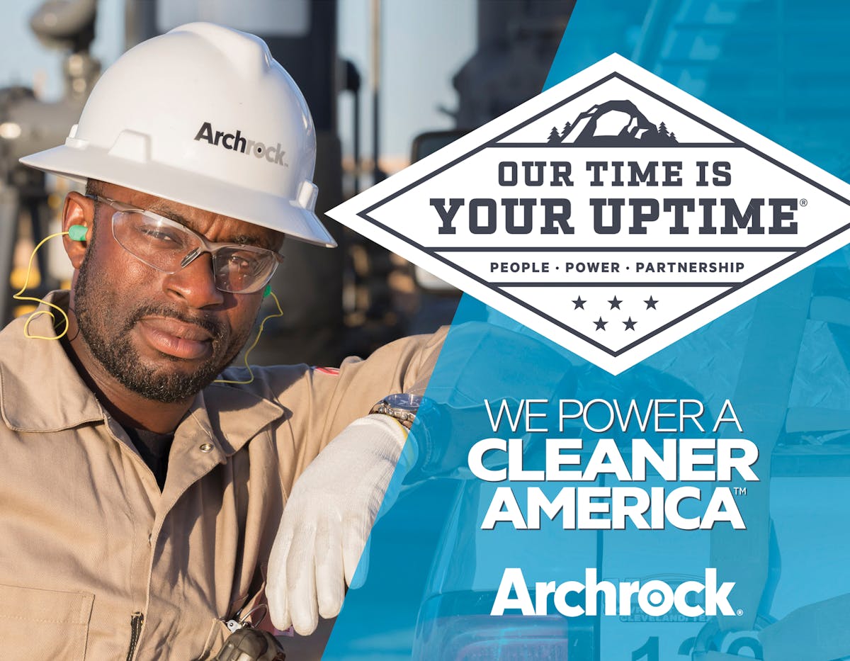 Archrock employee leaning on truck